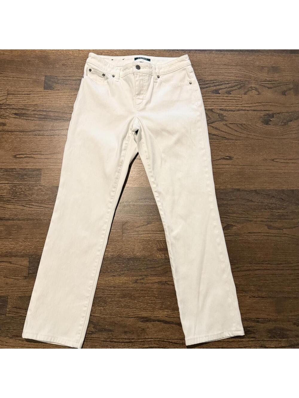 Lauren Ralph Lauren White Straight Ankle Jeans Size 4